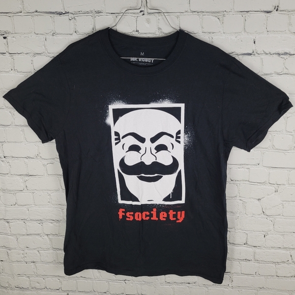 MR ROBOT | "fsociety" crewneck short sleeve tee t-shirt - Picture 1 of 3